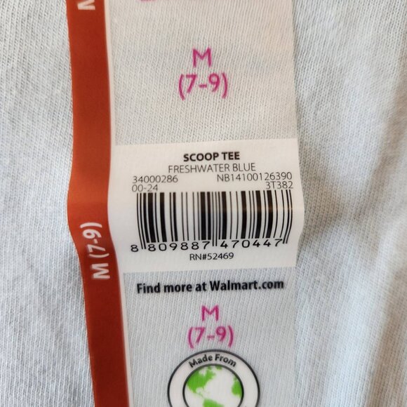 No Boundaries Scoop Neck Tee Size M Freshwater Blue - Picture 5 of 8